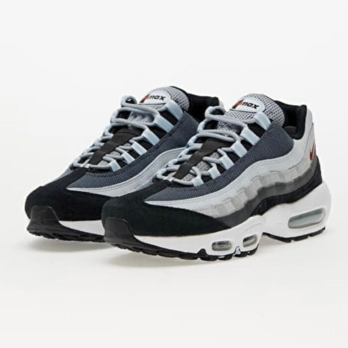 Nike Air Max 95 “Wolf Grey/ Rugged Orange-Black-Blue Tint” - Image 2